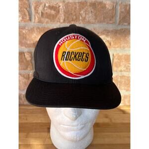 Houston Rockets NBA Mitchell & Ness SnapBack Adjustable Hat Black And Red Color